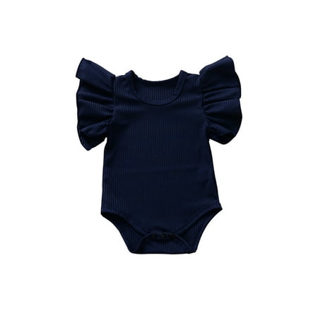 Newborn Infant Baby Girl Summer Knitted Romper Ruffle Fly Sleeve Solid Color Ribbed Bodysuit Jumpsuit One-Piece 0-18 Months
Newborn Infant Baby Girl Summer Knitted Romper Ruffle Fly Sleeve Solid Color Ribbed Bodysuit Jumpsuit One-Piece 0-18 Months