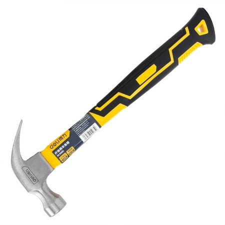 Claw Hammer Woodworking Nail Hammer Portable Tools TPR Handle Multifunction Shockproof Stainless Steel Hammer Hand Tools Black and Yellow 280*25*47*110mm
Claw Hammer Woodworking Nail Hammer Portable Tools TPR Handle Multifunction Shockproof Stainless Steel Hammer Hand Tools Black and Yellow 280*25*47*110mm
