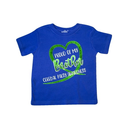 Inktastic Proud of my Brother Cerebral Palsy Awareness Heart Ribbon Gift Toddler Boy or Toddler Girl T-Shirt
