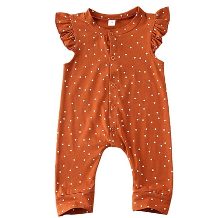 Farrubbyine8 Infants Baby Girls Short Ruffle Sleeve Polka Dot Buttons Romper
Farrubbyine8 Infants Baby Girls Short Ruffle Sleeve Polka Dot Buttons Romper