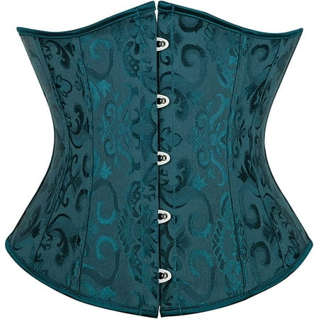 QWZNDZGR Women s 9427 Lace Up Boned Underbust Waist Trainer Corset