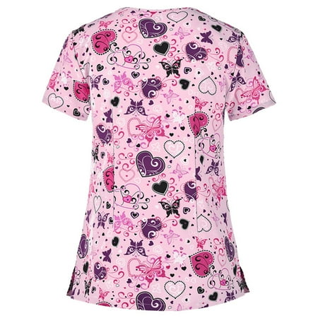 QAZXD Womens V Neck Medical Nursing Cute Flower Uniform Print Short Sleeve Scrub Tops with Pockets
QAZXD Womens V Neck Medical Nursing Cute Flower Uniform Print Short Sleeve Scrub Tops with Pockets