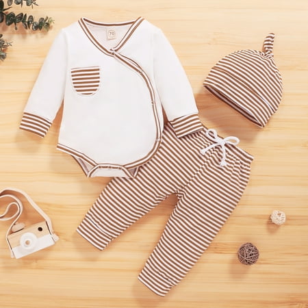 Kayannuo Clearance Toddler Baby Boys Girls Long Sleeve Romper Bodysuit+Striped Pants Hat Outfits Christmas Gifts
Kayannuo Clearance Toddler Baby Boys Girls Long Sleeve Romper Bodysuit+Striped Pants Hat Outfits Christmas Gifts