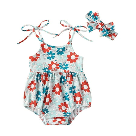 jaweiwi Newborn Toddler Girl Outfit 0 3M 6M 12M 18M 24M Tie-up Flower Print Sleeveless Romper with Hairband Summer Clothes
jaweiwi Newborn Toddler Girl Outfit 0 3M 6M 12M 18M 24M Tie-up Flower Print Sleeveless Romper with Hairband Summer Clothes