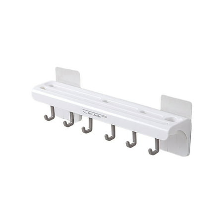EVEXPLO Wall-Mounted Kitchen Rack Knife Holder Storage Shelf with 6 Hooks Organizer
EVEXPLO Wall-Mounted Kitchen Rack Knife Holder Storage Shelf with 6 Hooks Organizer