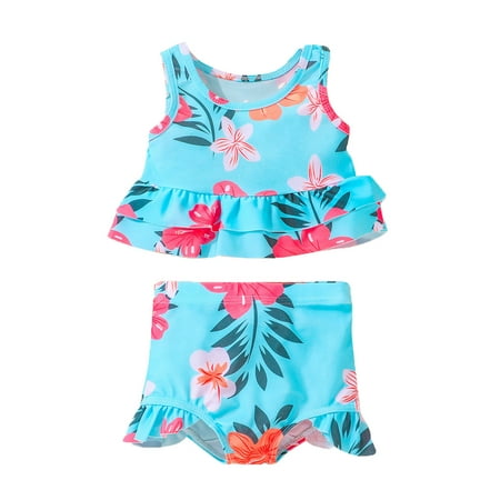Summer Toddler Girls Sleeveless Floral Bathing Suit Ruffles Two Piece Swimsuit Bikini Swimwear
Summer Toddler Girls Sleeveless Floral Bathing Suit Ruffles Two Piece Swimsuit Bikini Swimwear
