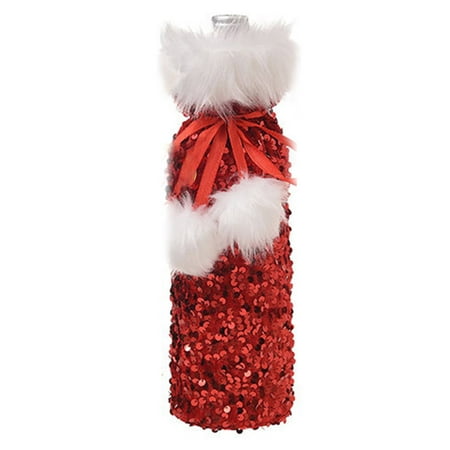 GROFRY Wine Bottle Cover Wine Bottle Covers Sequins Bow Decorative Portable Drawstring Wine Bottle Bags for Christmas
GROFRY Wine Bottle Cover Wine Bottle Covers Sequins Bow Decorative Portable Drawstring Wine Bottle Bags for Christmas