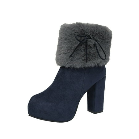 Boots for Women Clearance Deals! Verugu Western Cowboy Chunky Heel Ankle Boots for Women Women Winter Warm High Heel Round Toe Casual Solid Suede Platform Plush Snow Ankle Boots Blue 36
Boots for Women Clearance Deals! Verugu Western Cowboy Chunky Heel Ankle Boots for Women Women Winter Warm High Heel Round Toe Casual Solid Suede Platform Plush Snow Ankle Boots Blue 36