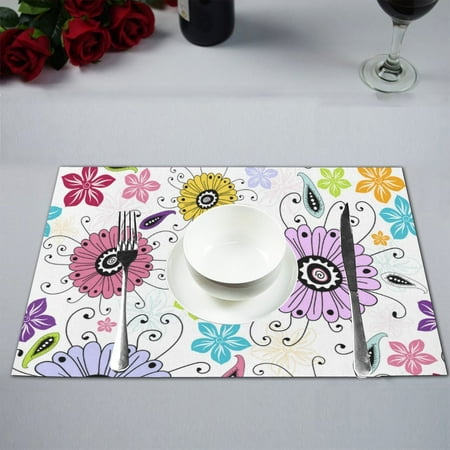 MYPOP Beautiful Flowers Vintage Pattern Table Placemat Food Mat 12x18 Inches Non Slip Table Mat
MYPOP Beautiful Flowers Vintage Pattern Table Placemat Food Mat 12x18 Inches Non Slip Table Mat
