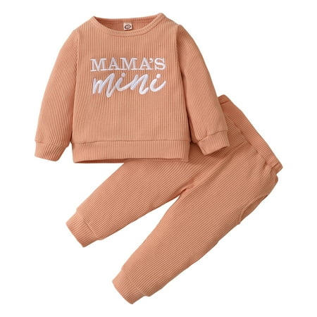 NZRVAWS Baby Girls Outfits Long Sleeve Letter Print Round Neck Top +Elastic Pants 2Pcs Clothes Set 6-9 Months Orange
NZRVAWS Baby Girls Outfits Long Sleeve Letter Print Round Neck Top +Elastic Pants 2Pcs Clothes Set 6-9 Months Orange