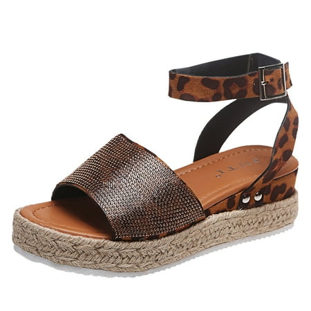 Womens Platform Wedge Sandals Espadrille Open Toe Ankle Strap Rhinestones Flatform Sandal
Womens Platform Wedge Sandals Espadrille Open Toe Ankle Strap Rhinestones Flatform Sandal