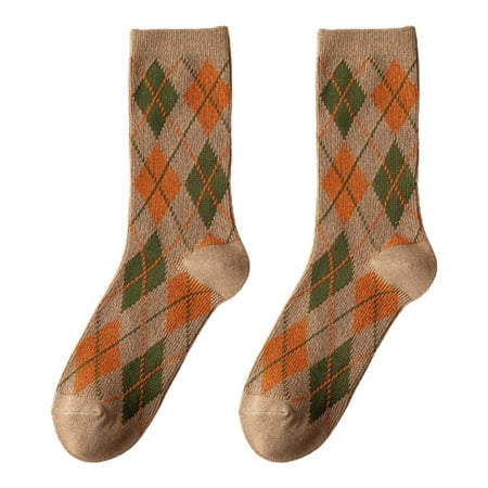 Women Autumn Ethnic Argyle Diamond Plaid Print Crew Socks Vintage College Preppy Style Student Cotton Mid-Calf Hosiery
Women Autumn Ethnic Argyle Diamond Plaid Print Crew Socks Vintage College Preppy Style Student Cotton Mid-Calf Hosiery