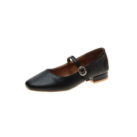 Rotosw Womens Flats Buckle Mary Jane Sandals Square Toe Walking Shoe Women Comfort Dress Shoes Ladies Elegant Chunky Black 5.5
Rotosw Womens Flats Buckle Mary Jane Sandals Square Toe Walking Shoe Women Comfort Dress Shoes Ladies Elegant Chunky Black 5.5