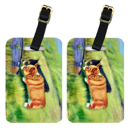 Pair of 2 Corgi Luggage Tags