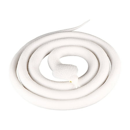 NUOLUX Imitated Cobra Rubber Snake Tricky Toy for Party (120 cm White)