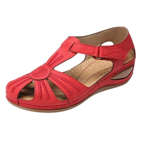 Pgeraug womens slippers Women s Ladies Girls Comfortable Ankle Hollow Round Toe Sandals Soft Sole Shoes mens slippers Red 43
Pgeraug womens slippers Women s Ladies Girls Comfortable Ankle Hollow Round Toe Sandals Soft Sole Shoes mens slippers Red 43
