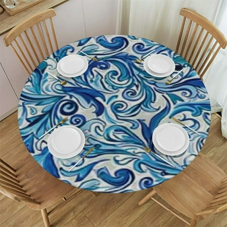 Tllo0ord Floral Round Fitted Tablecloth with Elastic Edge Turkish Swirled Nature Leaves Middle Eastern Print Polyester Table Cloth XXSmall Fit Round Table Diameter for Party Dining 42-46
Tllo0ord Floral Round Fitted Tablecloth with Elastic Edge Turkish Swirled Nature Leaves Middle Eastern Print Polyester Table Cloth XXSmall Fit Round Table Diameter for Party Dining 42-46