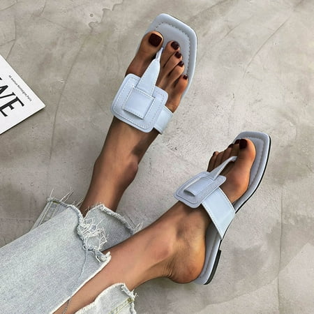 HIBRO Women s Fashion Summer Solid Color Flip Flops Flip Flops Square Buckle Slippers
HIBRO Women s Fashion Summer Solid Color Flip Flops Flip Flops Square Buckle Slippers