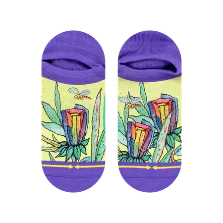 Bad Otis Link Rainbow Flower No Show Sock