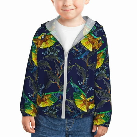 Rash Guard for Boys Girls - Colorful Flying Parrot Flower Lightweight Long Sleeve Sun Protection Jacket Hooded Cooling Swim Shirt with Zipper for Toddler Kids Children
Rash Guard for Boys Girls - Colorful Flying Parrot Flower Lightweight Long Sleeve Sun Protection Jacket Hooded Cooling Swim Shirt with Zipper for Toddler Kids Children