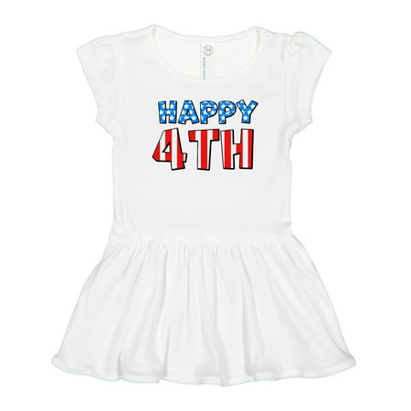 Inktastic Happy 4th- Fourth of July Flag Gift Toddler Girl Dress 
Inktastic Happy 4th- Fourth of July Flag Gift Toddler Girl Dress