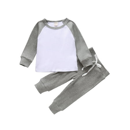 Autumn Winter Baby Boys Girls Pajama Sets Solid Patchwork Knit Long Sleeve Pullover Tops Pants
Autumn Winter Baby Boys Girls Pajama Sets Solid Patchwork Knit Long Sleeve Pullover Tops Pants