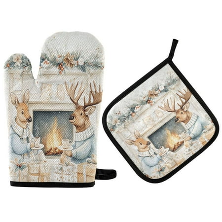 2pcs kitchen insulation gloves Oven Mitts and Pot Holders Sets Heat Resistant kitchen insulation pad Moose and Deer
2pcs kitchen insulation gloves Oven Mitts and Pot Holders Sets Heat Resistant kitchen insulation pad Moose and Deer