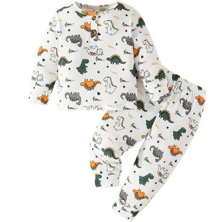 LAPAKIDS 6-9 Months Boy Clothes Winter Infant Baby Boy Dinosaur Pattern Long Sleeve Tops + Pants Outfits 2Pcs Set
LAPAKIDS 6-9 Months Boy Clothes Winter Infant Baby Boy Dinosaur Pattern Long Sleeve Tops + Pants Outfits 2Pcs Set