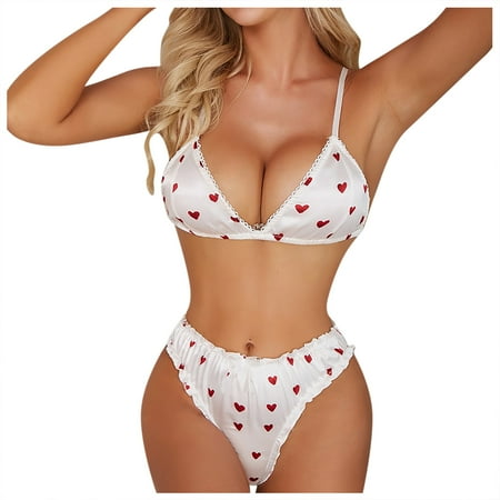 Yotyukeb Lingerie For Women New Sexy Fashion Love Print Lingerie Underwear Sleepwear Steel Ring Pajamas Garter (White)
Yotyukeb Lingerie For Women New Sexy Fashion Love Print Lingerie Underwear Sleepwear Steel Ring Pajamas Garter (White)