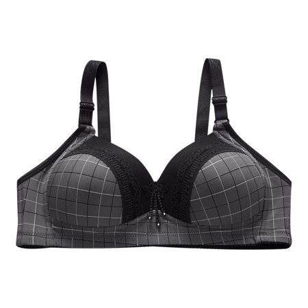Bras for Women Clearance Plus Size Lace Stitching Plaid Printing Wireless Buckle Underwear Bra
Bras for Women Clearance Plus Size Lace Stitching Plaid Printing Wireless Buckle Underwear Bra