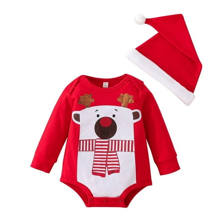 Toddler Kids Baby Romper Boys Girls My First Christmas Bodysuit Xmas Deer Santa Hat Clothes Set Outfits For 12-18 Months
Toddler Kids Baby Romper Boys Girls My First Christmas Bodysuit Xmas Deer Santa Hat Clothes Set Outfits For 12-18 Months