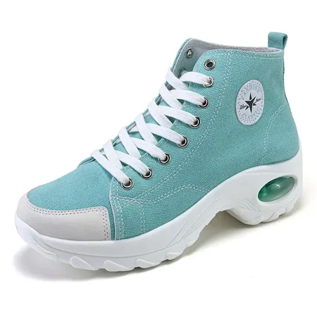 Women‘s Air Cushion Sole Canvas Shoes High Top Anti-slip Lace Up Platform Casual Shoes Women‘s Fashion Sneakers
Women‘s Air Cushion Sole Canvas Shoes High Top Anti-slip Lace Up Platform Casual Shoes Women‘s Fashion Sneakers