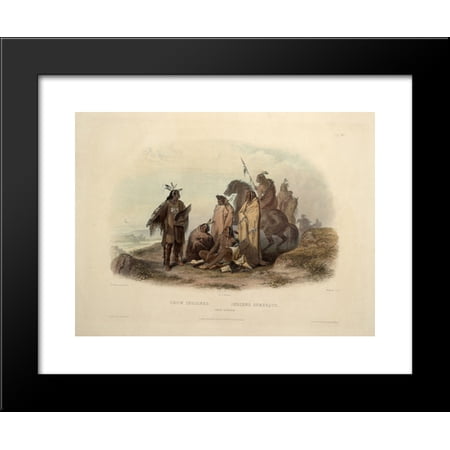 Crow Indians, plate 13 from volume 1 of `Travels in the Interior of North America' 20x24 Framed Art Print by Karl Bodmer