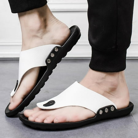 SQUARE CARMEN Men Summer Rome Flip Flop Beach Slipper Comfortable T-Strap Open Toe Slipper White 41/3
SQUARE CARMEN Men Summer Rome Flip Flop Beach Slipper Comfortable T-Strap Open Toe Slipper White 41/3