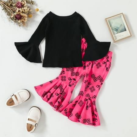 Baby Girl Fall Outfits Fall Winter Ribbed Pullover Sweatshirt Top Cow Pants Bell Bottom Baby Boy Clothes
Baby Girl Fall Outfits Fall Winter Ribbed Pullover Sweatshirt Top Cow Pants Bell Bottom Baby Boy Clothes