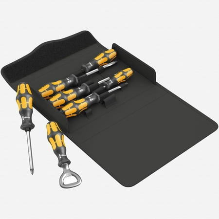 Wera 137813 Kraftform 900/7 Chiseldriver Screwdriver Set 3 PZ/SL 7 Pieces