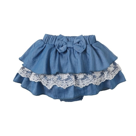 Kucnuzki Infant Baby Girl Clothes 9 Months Summer Skirt 12 Months Elastic Bowknot Ruffled Layer Solid Color Denim Skirt Blue
Kucnuzki Infant Baby Girl Clothes 9 Months Summer Skirt 12 Months Elastic Bowknot Ruffled Layer Solid Color Denim Skirt Blue