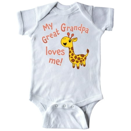 Inktastic My Great Grandpa Loves me- cute giraffe Gift Baby Boy or Baby Girl Bodysuit
Inktastic My Great Grandpa Loves me- cute giraffe Gift Baby Boy or Baby Girl Bodysuit