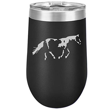 16 oz Double Wall Vacuum Insulated Stainless Steel Stemless Wine Tumbler Glass Coffee Travel Mug With Lid Paint Horse (Black)
16 oz Double Wall Vacuum Insulated Stainless Steel Stemless Wine Tumbler Glass Coffee Travel Mug With Lid Paint Horse (Black)