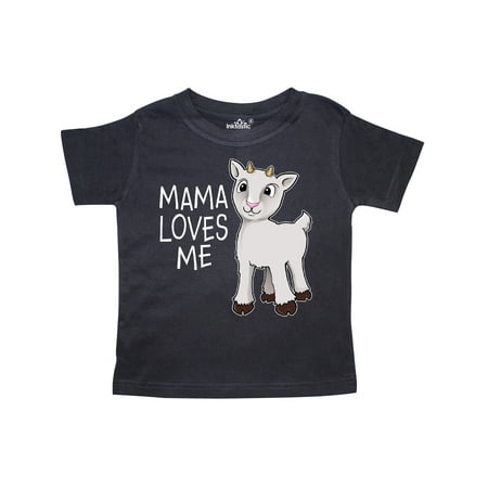 Inktastic Mama Loves Me- cute goat Gift Toddler Boy or Toddler Girl T-Shirt