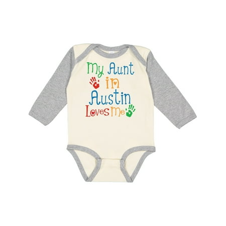 Inktastic My Aunt in Austin Texas Loves Me Gift Baby Boy or Baby Girl Long Sleeve Bodysuit
Inktastic My Aunt in Austin Texas Loves Me Gift Baby Boy or Baby Girl Long Sleeve Bodysuit