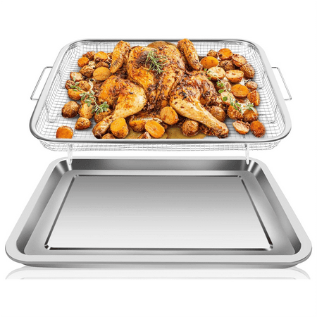 Air Fryer Basket for Oven Stainless Steel Air Fryer Accessories Oven Rack and Crisper Tray Nonstick
Air Fryer Basket for Oven Stainless Steel Air Fryer Accessories Oven Rack and Crisper Tray Nonstick
