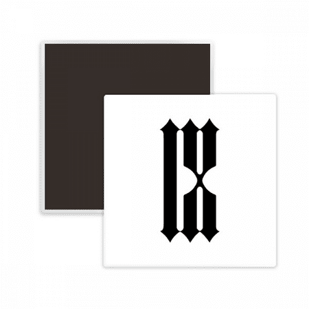 roman numerals nine in black square ceracs fridge magnet keepsake memento