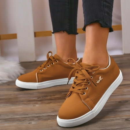 ZTTD Ladies Fashion Leather Surface Breathable Round Toe Flat Low Top Sports Casual Shoes
ZTTD Ladies Fashion Leather Surface Breathable Round Toe Flat Low Top Sports Casual Shoes