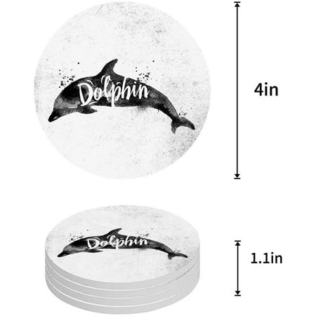 KXMDXA Dolphin Vintage Silhouette Inkjet Watercolor Set of 6 Round Coaster for Drinks Absorbent Ceramic Stone Coasters Cup Mat with Cork Base for Home Kitchen Room Coffee Table Bar Decor
KXMDXA Dolphin Vintage Silhouette Inkjet Watercolor Set of 6 Round Coaster for Drinks Absorbent Ceramic Stone Coasters Cup Mat with Cork Base for Home Kitchen Room Coffee Table Bar Decor
