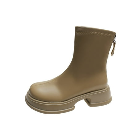 Fsqjgq Womens Tan Boots Women Ankle Boots Autumn and Winter Fashion Comfortable Simple Solid Color Comfortable Side Zipper Size 11 Womens Boot Khaki 37
Fsqjgq Womens Tan Boots Women Ankle Boots Autumn and Winter Fashion Comfortable Simple Solid Color Comfortable Side Zipper Size 11 Womens Boot Khaki 37