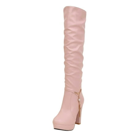 Hvyesh Womens Boots Clearance Womens Shoes Solid Color High Heel Casual Warm Winter Knee High Boots
Hvyesh Womens Boots Clearance Womens Shoes Solid Color High Heel Casual Warm Winter Knee High Boots