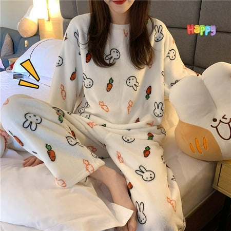 CoCopeaunt New coral fleece pajamas womens autumn and winter ins small fragrant wind thickened facecloth home wear set sleepwear
CoCopeaunt New coral fleece pajamas womens autumn and winter ins small fragrant wind thickened facecloth home wear set sleepwear