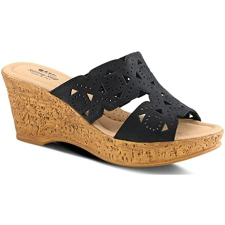 Spring Step Women s Flamyo Slide Sandal Black Nubuck EU 39 / US 8.5