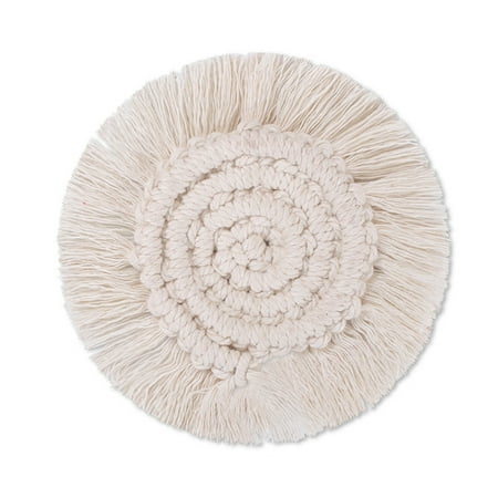 Macrame Table Mats | Round Braided Placemats Heat Resistant Table Mats | Woven Bohemian Tassel Macrame Coaster Table Mats for Dining Tables 18.8cm/7.4inch
Macrame Table Mats | Round Braided Placemats Heat Resistant Table Mats | Woven Bohemian Tassel Macrame Coaster Table Mats for Dining Tables 18.8cm/7.4inch